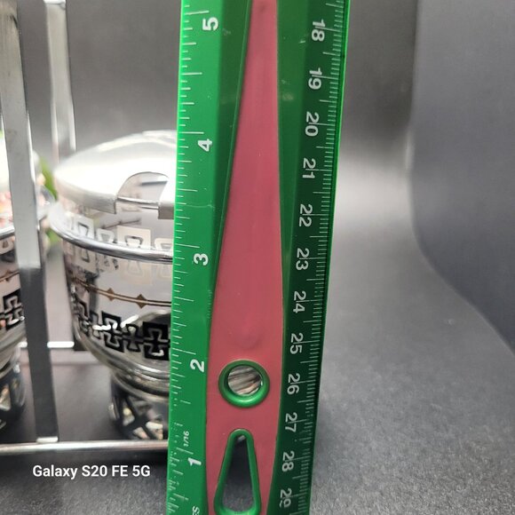 Vintage Libbey Condiment Set in Caddy With Lids Mid Century Design - Picture 15 of 16